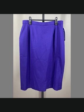 NEW Pendleton Skirt Womens 14 deep purple wool straight pencil vintage classic